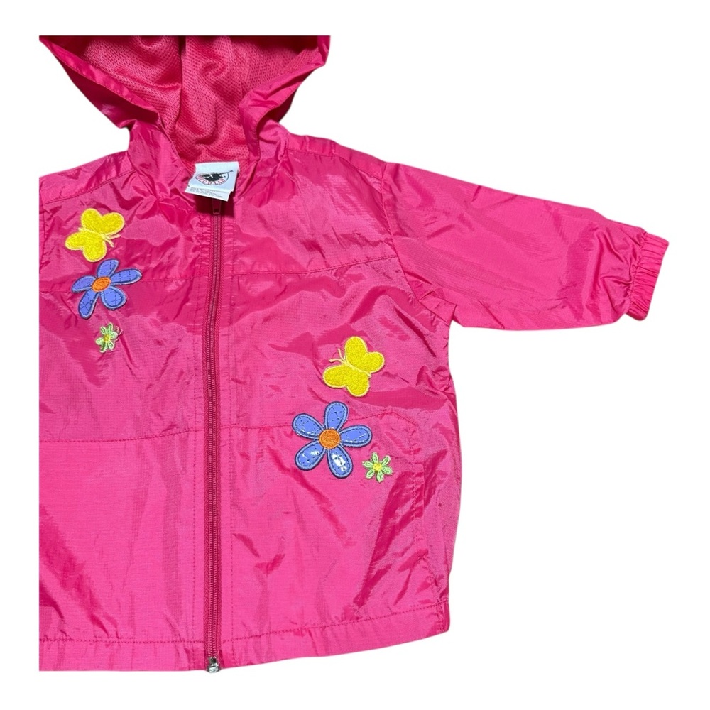 Good Lad Pink Raincoat with Floral Accents - Picture 3 of 7